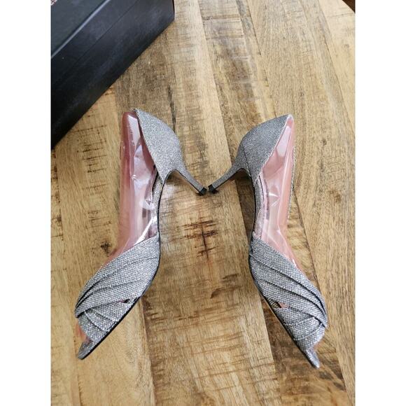 Nina Women's Carrie d'Orsay Pumps Steel Luna Shine Silver Size 7M EUC - Picture 5 of 9